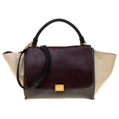 Celine Tri Color Leather Medium Trapeze Bag