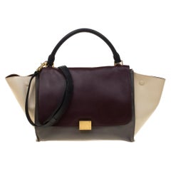 Celine Tri Color Leather Medium Trapeze Bag