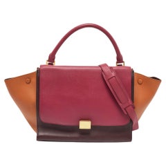 Celine Tri Color Leather Medium Trapeze Bag