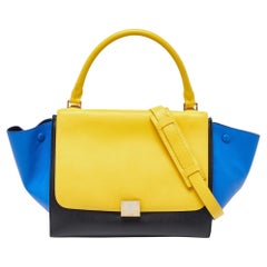 Celine Tri Color Medium Trapeztasche aus Leder Medium