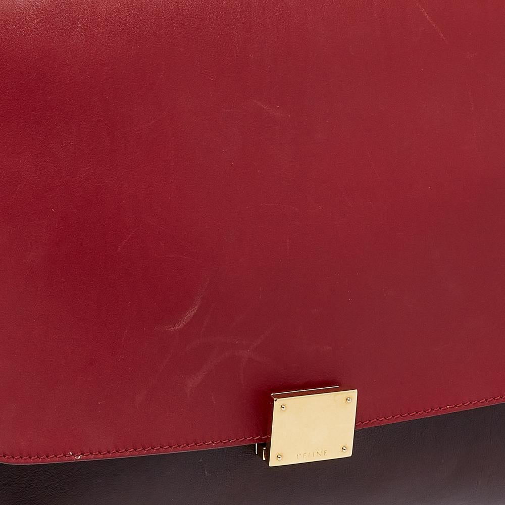 Celine Tri Color Leather Medium Trapeze Top Handle Bag 1