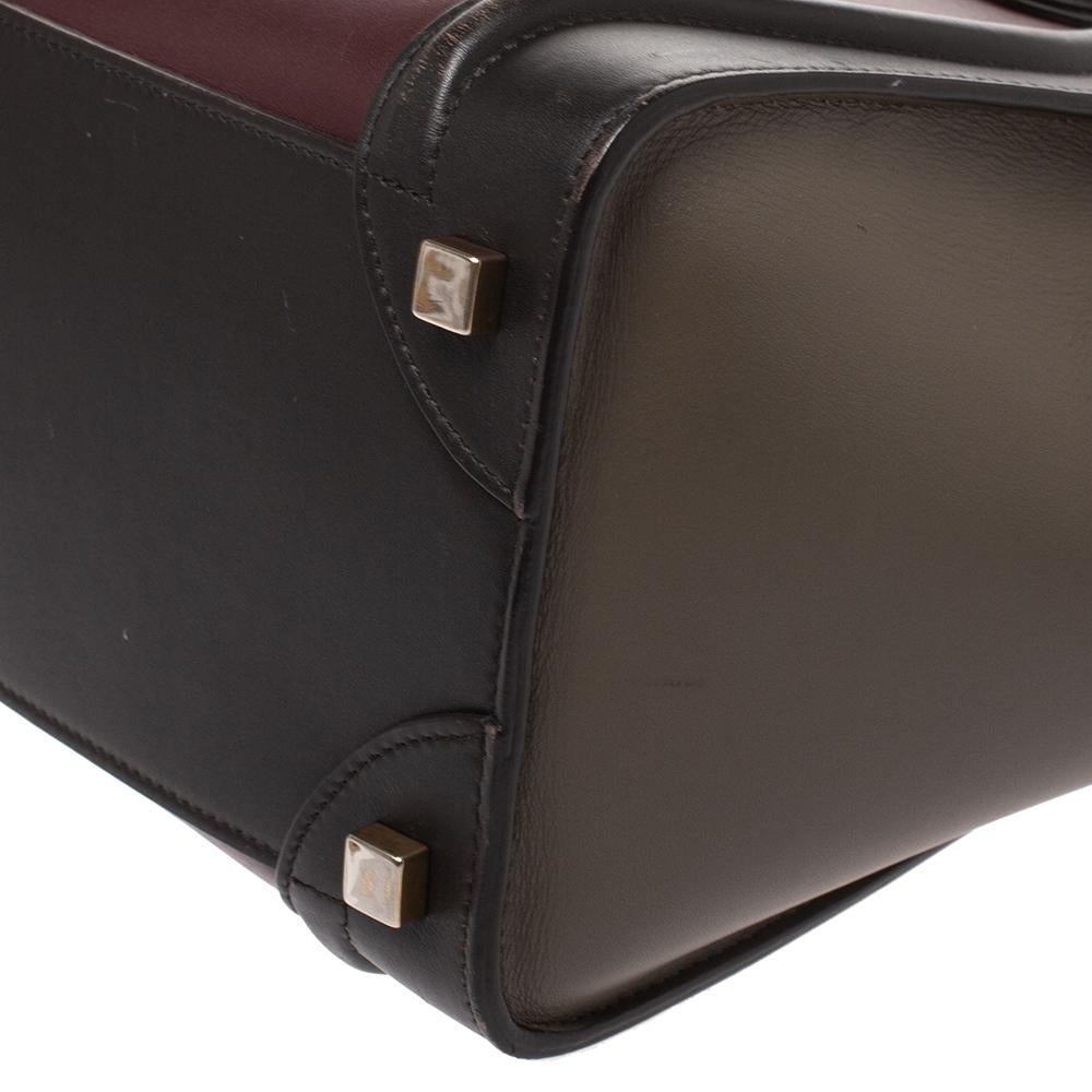 Celine Tri Color Leather Micro Luggage Tote 7