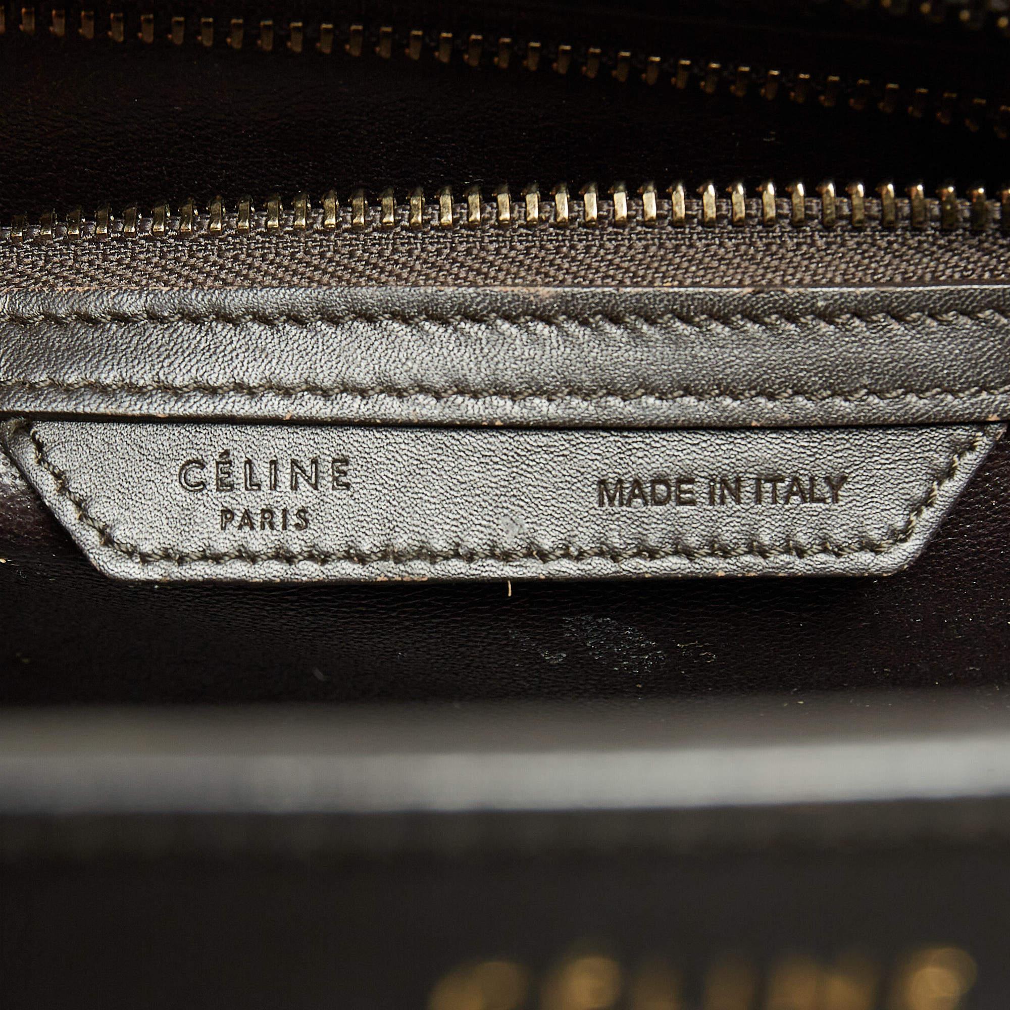 Celine Tri Color Leather Micro Luggage Tote 8