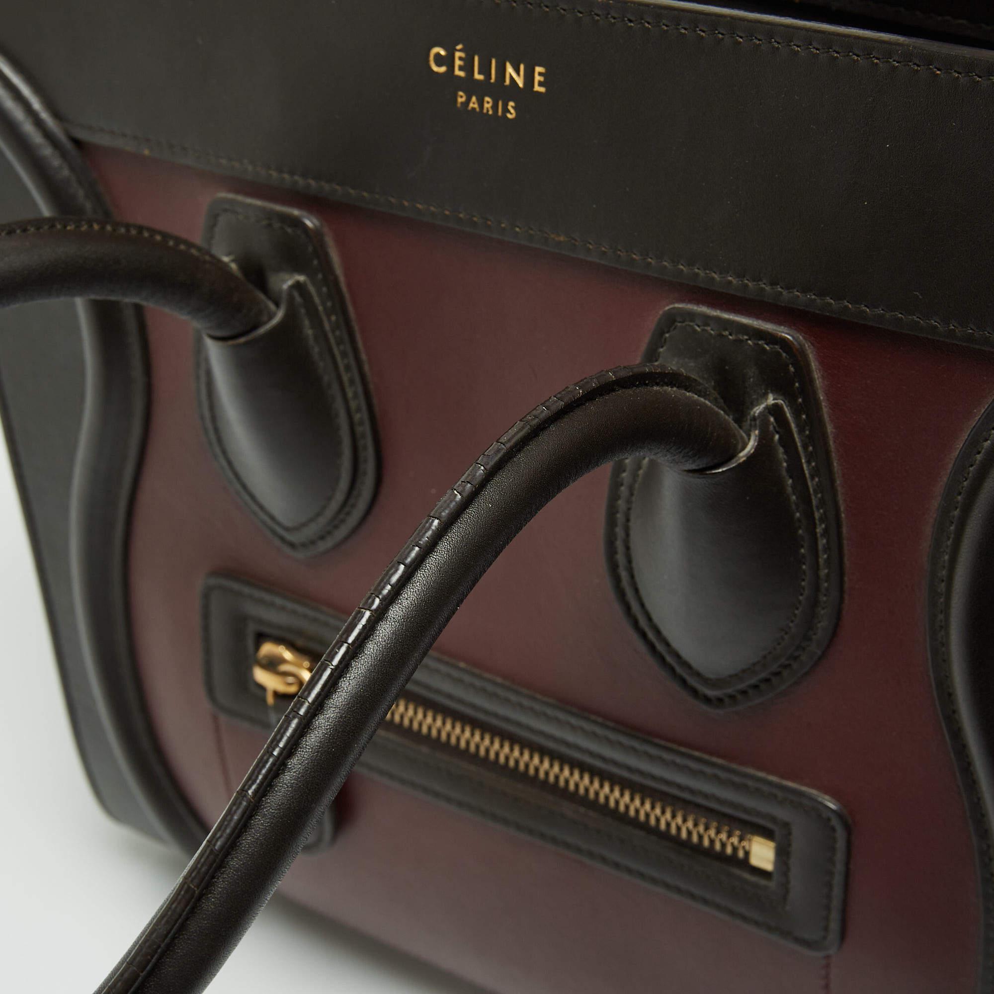 Celine Tri Color Leather Micro Luggage Tote 14