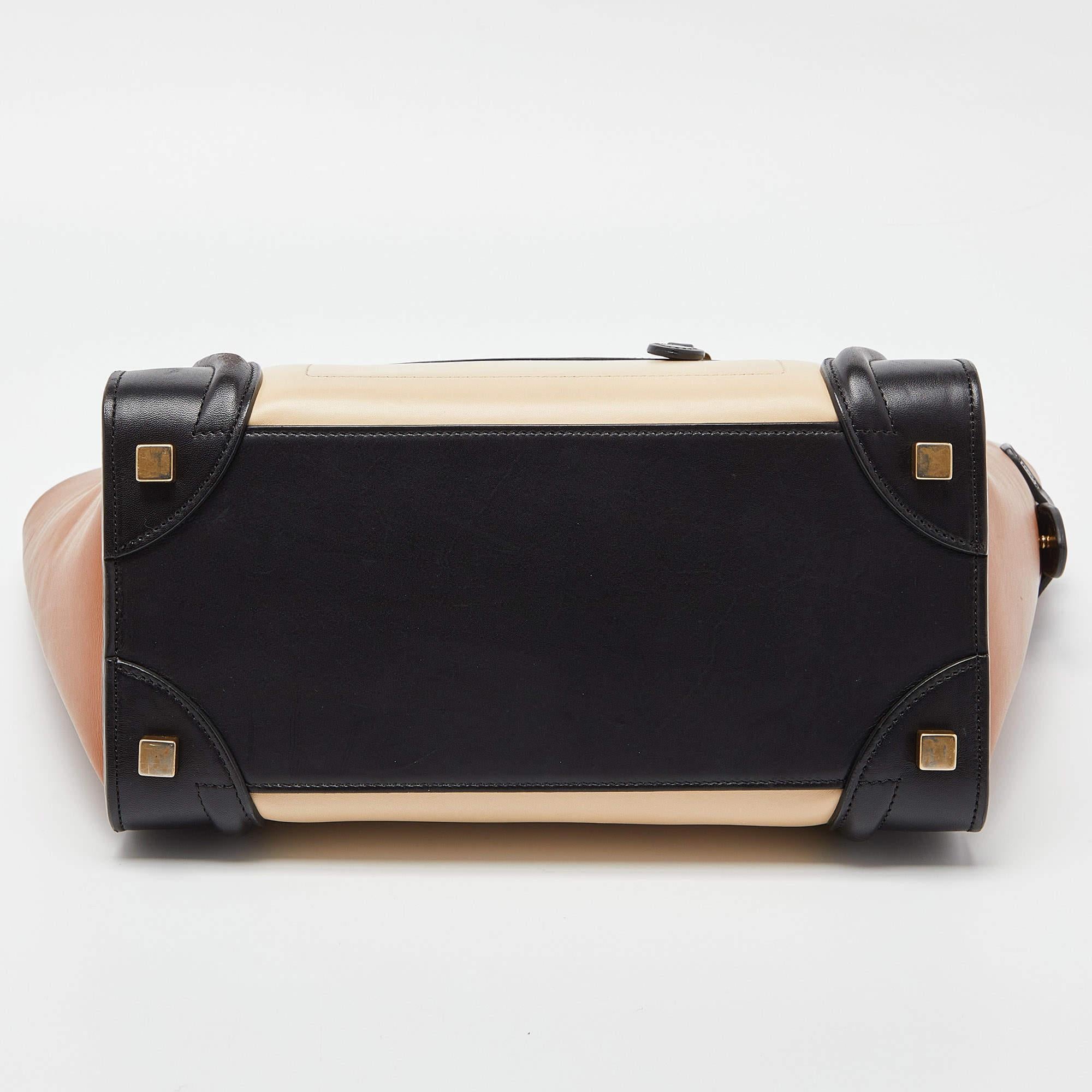 Celine Tri Color Leather Micro Luggage Tote 1