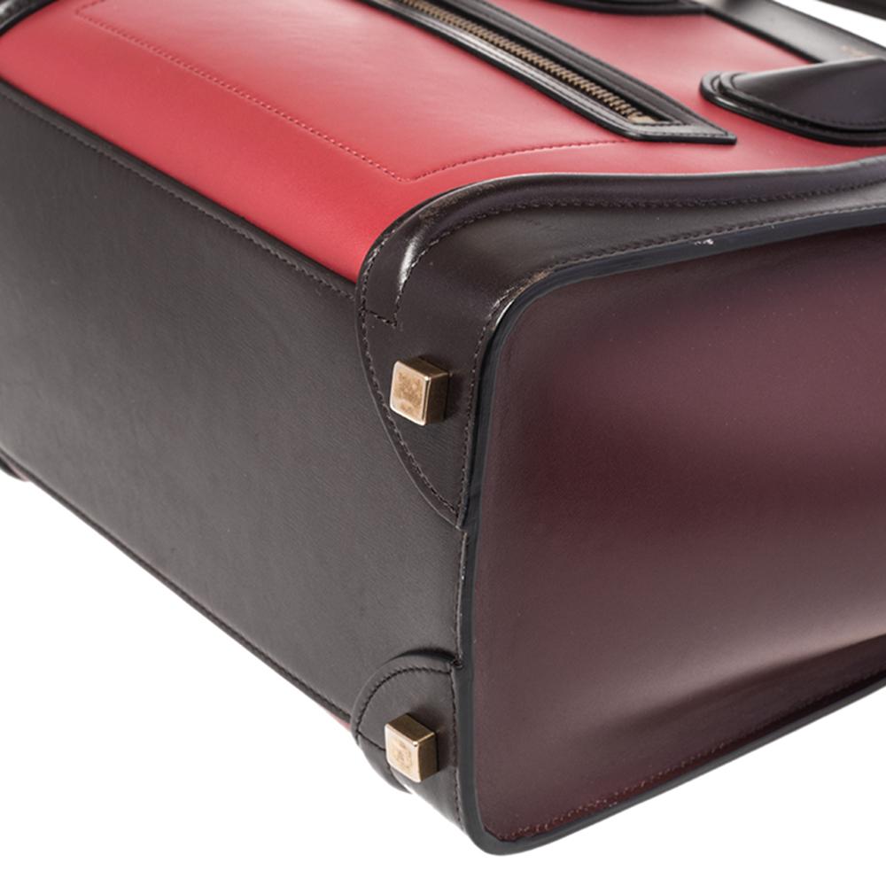 Celine Tri Color Leather Micro Luggage Tote 1