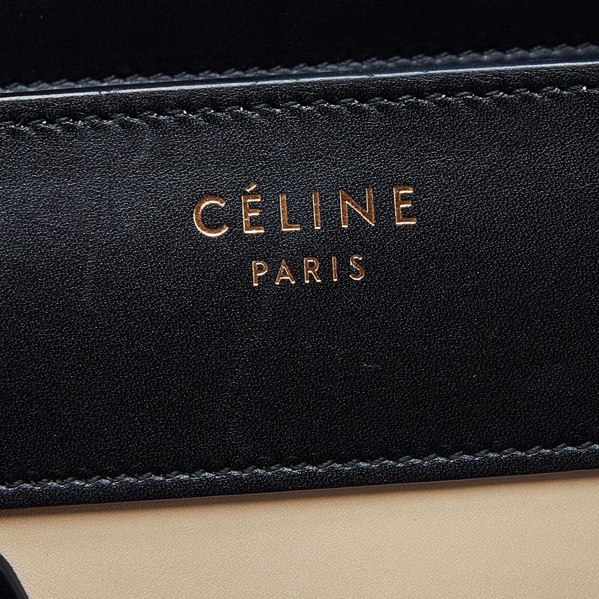 Celine Tri Color Leather Micro Luggage Tote 3