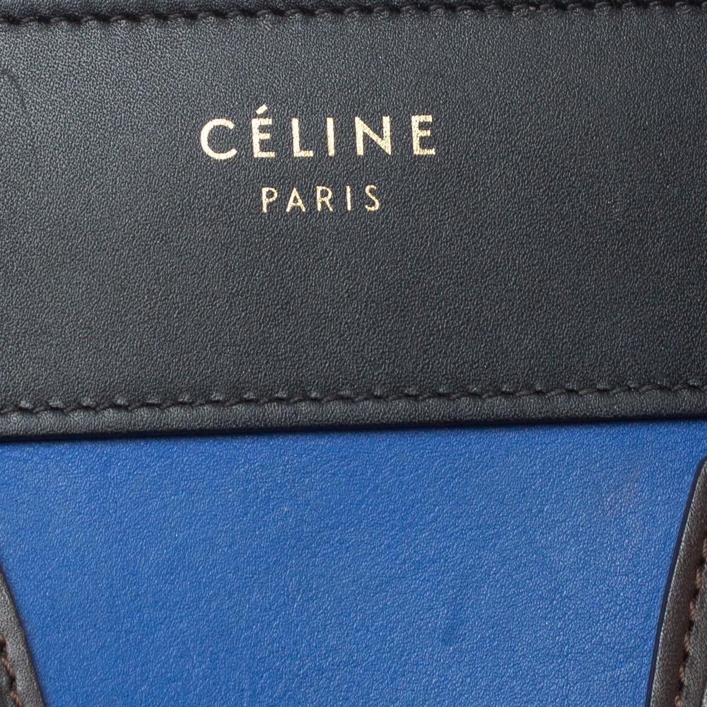 Celine Tri Color Leather Micro Luggage Tote 4