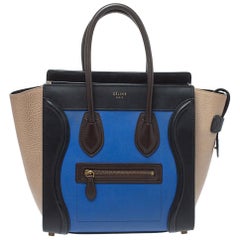 Celine Tri Color Leather Micro Luggage Tote