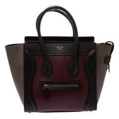 Celine Tri Color Leather Micro Luggage Tote