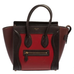 Celine Tri Color Leather Micro Luggage Tote