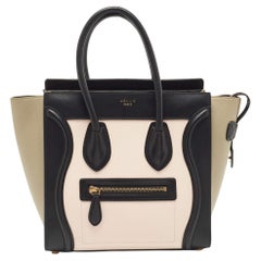 Celine Tri Color Leather Micro Luggage Tote