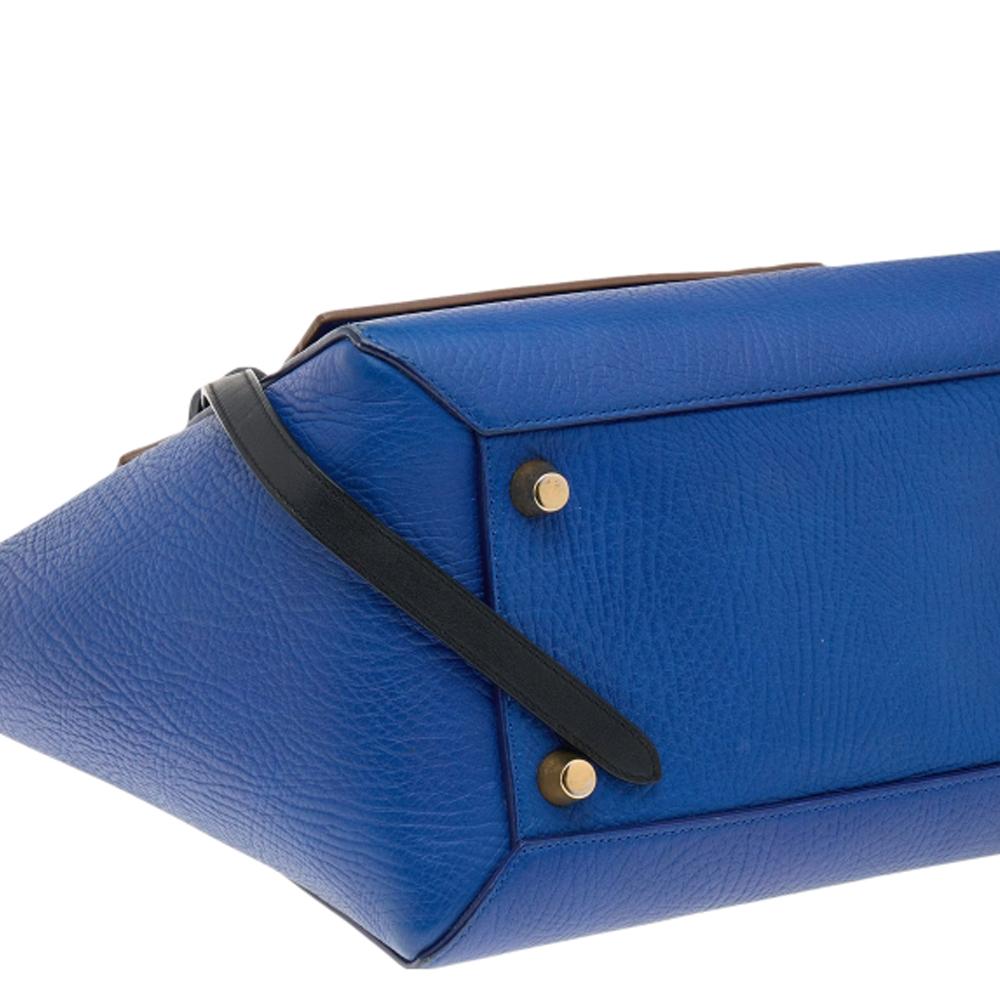Celine Tri Color Leather Mini Belt Top Handle Bag 5