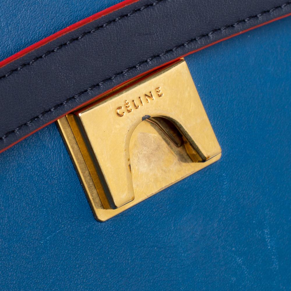 Celine Tri Color Leather Mini Belt Top Handle Bag 1