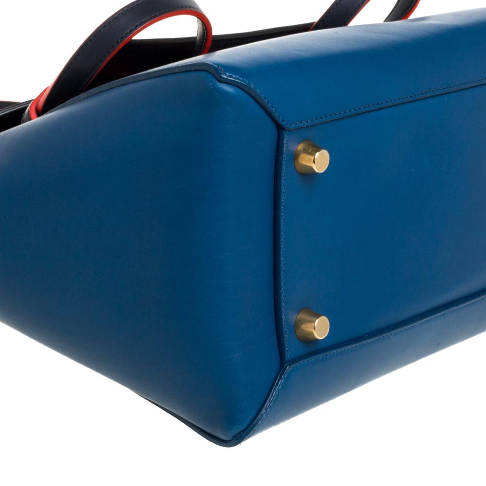 Celine Tri Color Leather Mini Belt Top Handle Bag 3