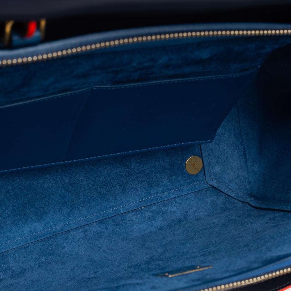 Celine Tri Color Leather Mini Belt Top Handle Bag 1