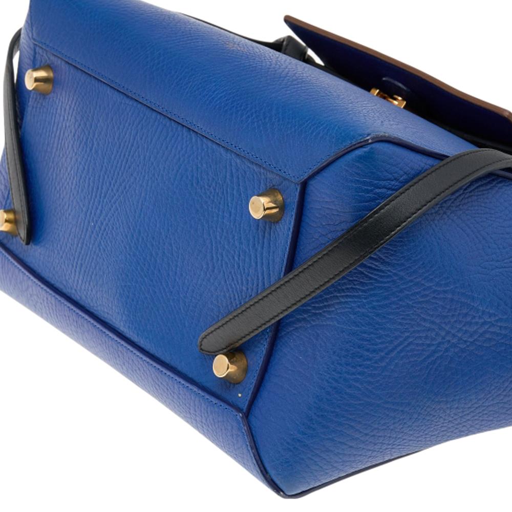 Celine Tri Color Leather Mini Belt Top Handle Bag 4