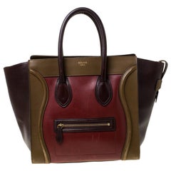 Celine Tri Color Leather Mini Luggage Tote