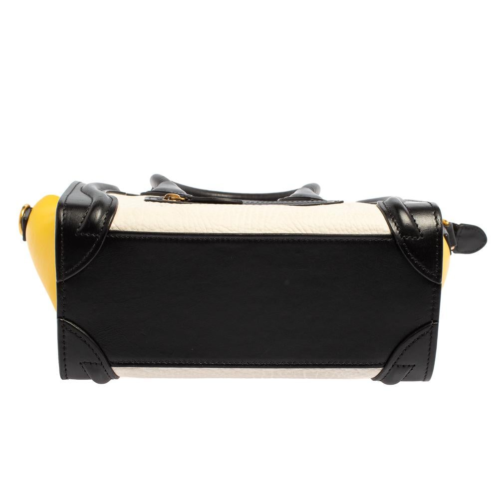 Céline Tri Color Leather Nano Luggage Tote 3