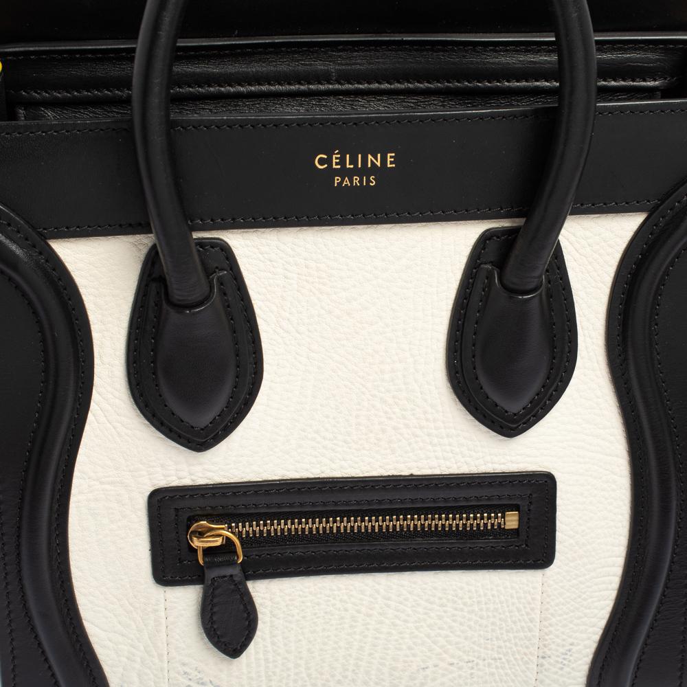 Céline Tri Color Leather Nano Luggage Tote 5