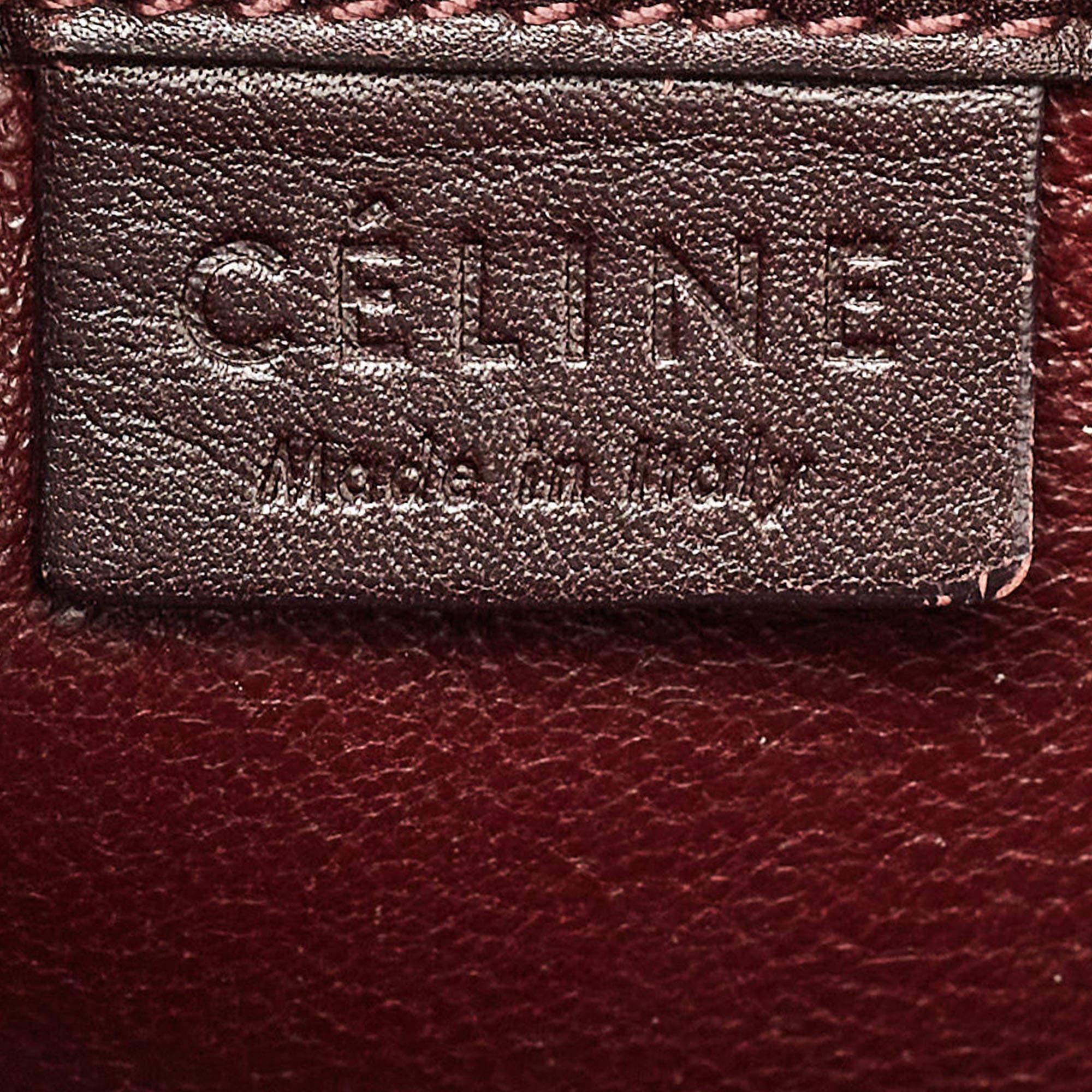 Celine Tri Color Leather Nano Luggage Tote en vente 12