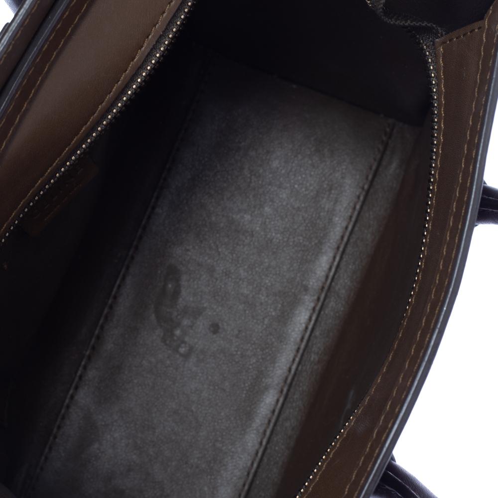 Celine Tri Color Leather Nano Luggage Tote 2
