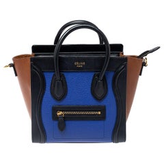 Celine Tri Color Leather Nano Luggage Tote