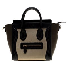 Celine Tri Color Leather Nano Luggage Tote