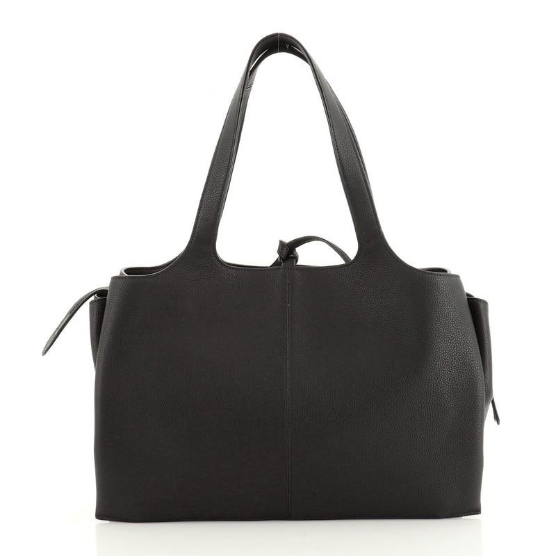 Celine Tri-Fold Shoulder Bag Grained Calfskin Medium In Good Condition In NY, NY