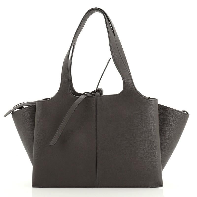 Celine Tri Fold Shoulder Bag Grained Calfskin Small at 1stDibs