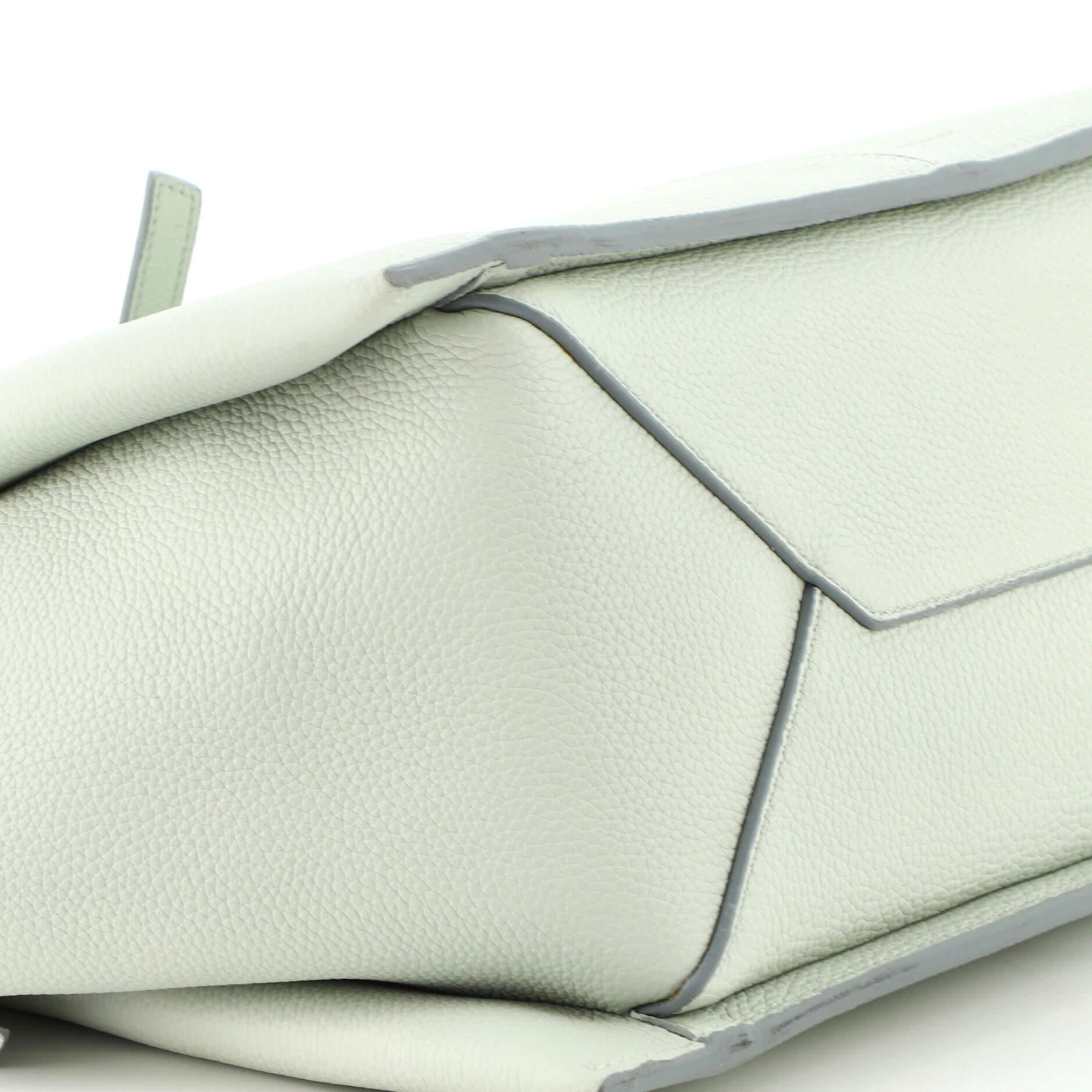 Celine Tri-Fold Shoulder Bag Grained Calfskin Small In Good Condition In NY, NY