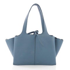 Celine Tri-Fold Shoulder Bag Grained Calfskin Small