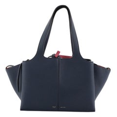 Celine Tri-Fold Shoulder Bag Grained Calfskin Small