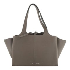 Celine Tri-Fold Shoulder Bag Grained Calfskin Small