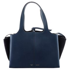 Celine Tri-Fold Shoulder Bag Leather and Suede