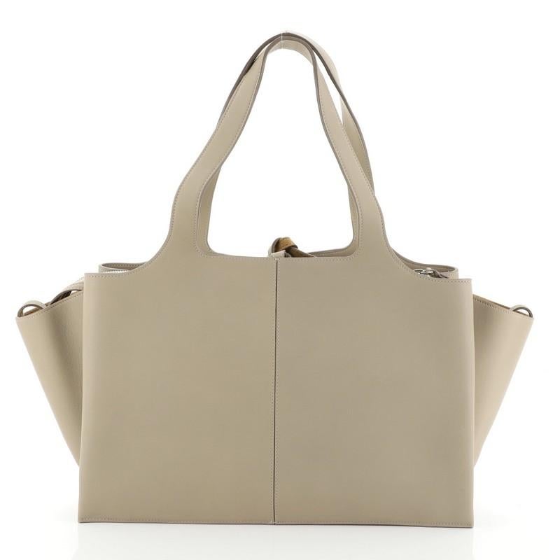 Brown Celine Tri-Fold Shoulder Bag Smooth Calfskin Medium