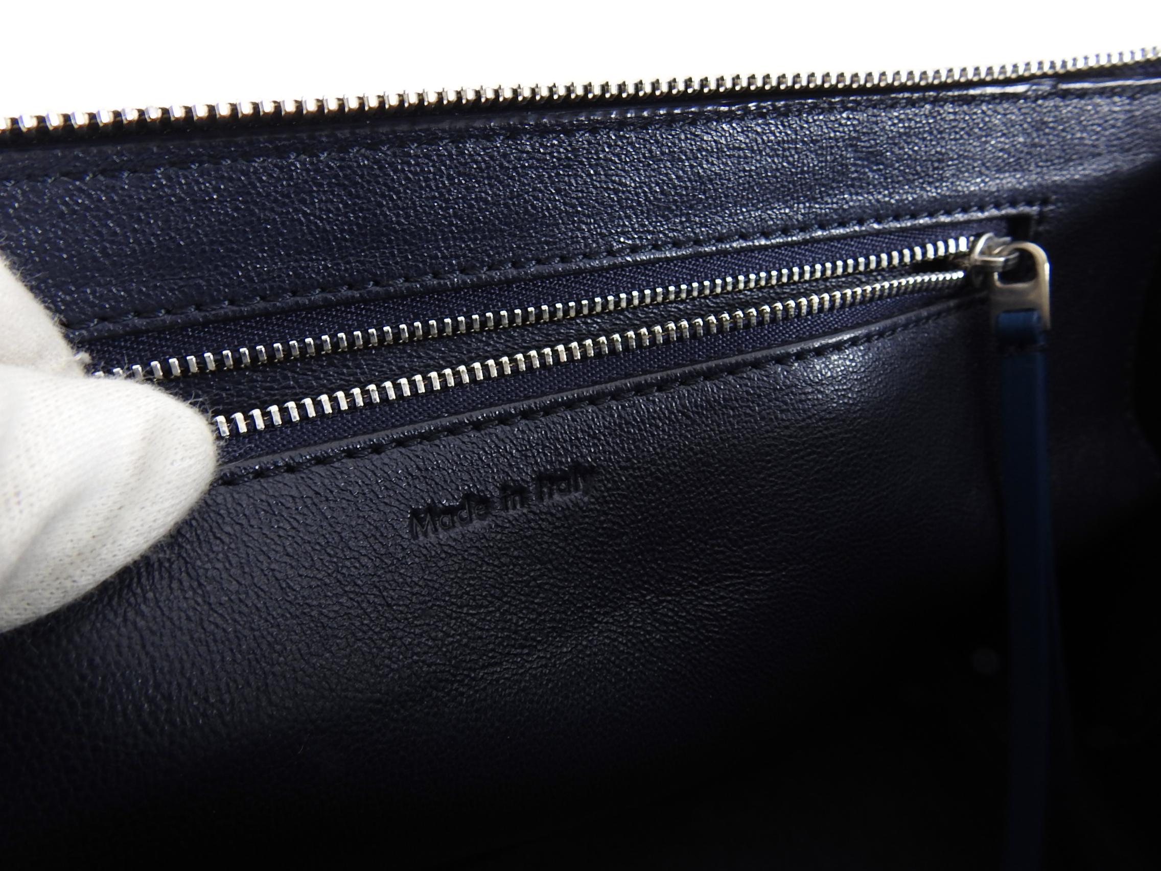 Celine Tricolor Blue Black Grey Small Edge Bag For Sale 5