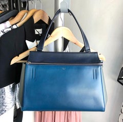 Celine Tricolor Blue Black Grey Small Edge Bag