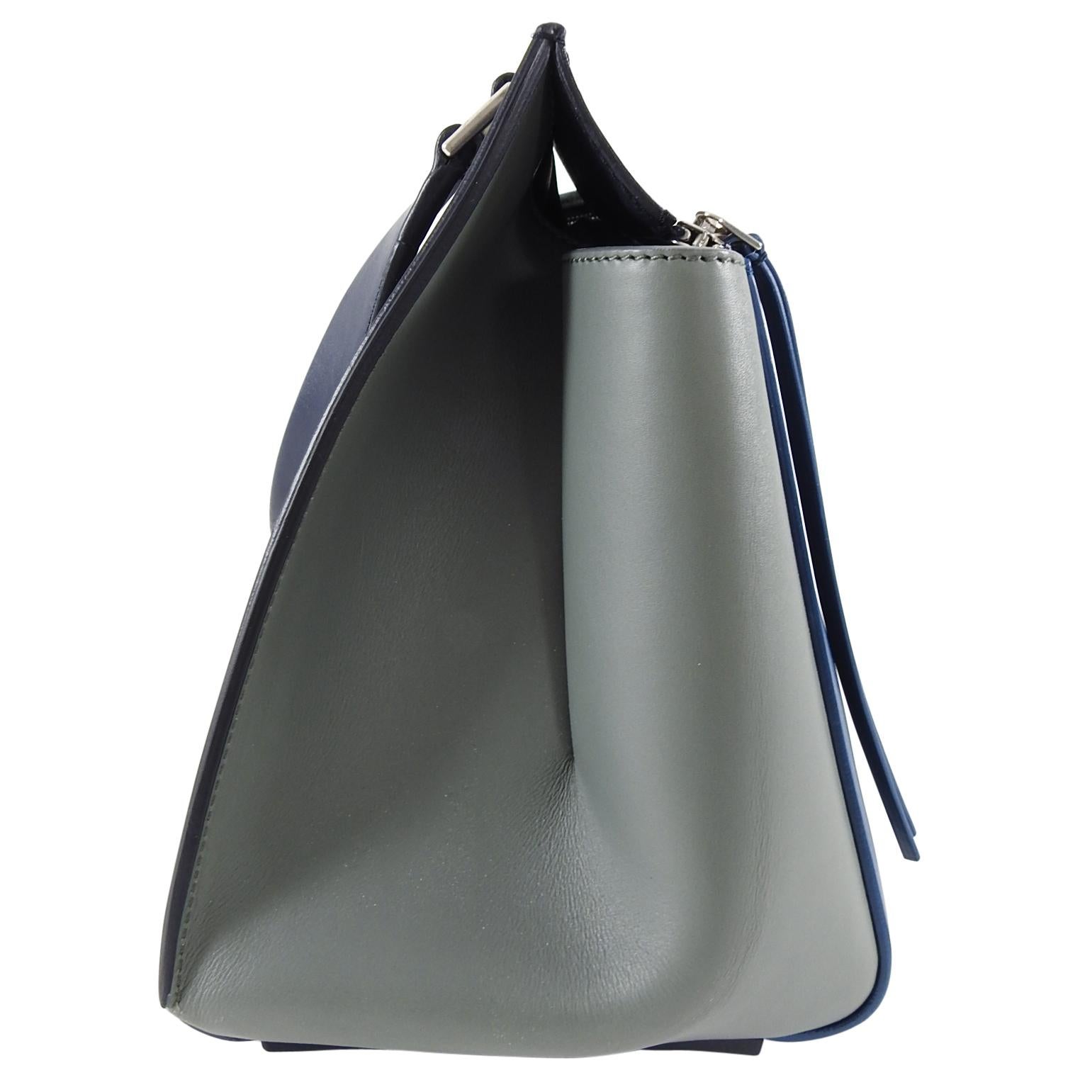 Purple Celine Tricolor Blue Black Grey Small Edge Bag For Sale