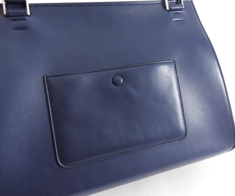 Celine Tricolor Blue Black Grey Small Edge Bag For Sale at 1stDibs
