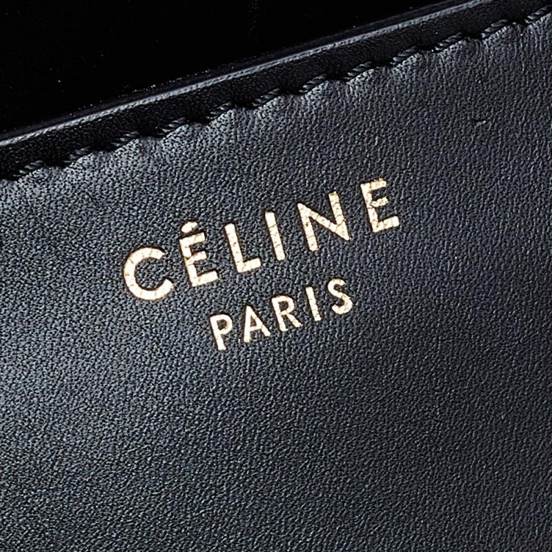 Celine Tricolor Leather And Calf Hair Mini Luggage Tote 2