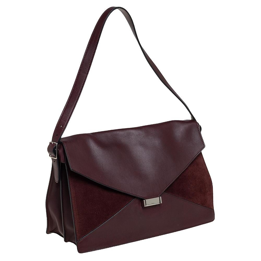 Celine Tricolor Leather and Calfhair Medium Diamond Shoulder Bag In Good Condition In Dubai, Al Qouz 2