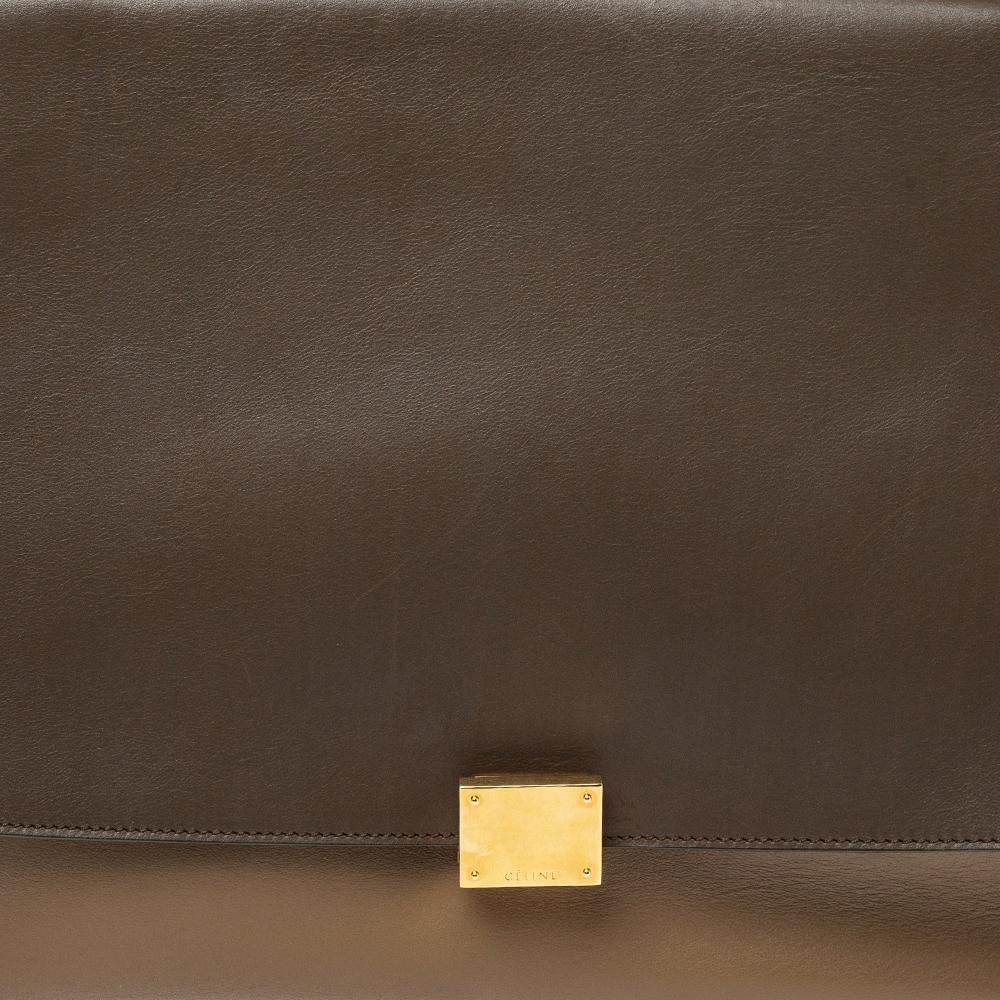 Celine Tricolor Leather and Canvas Large Trapeze Bag 3