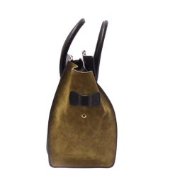 Mini-Gepäcktasche von Celine aus dreifarbigem Leder und Nubuck