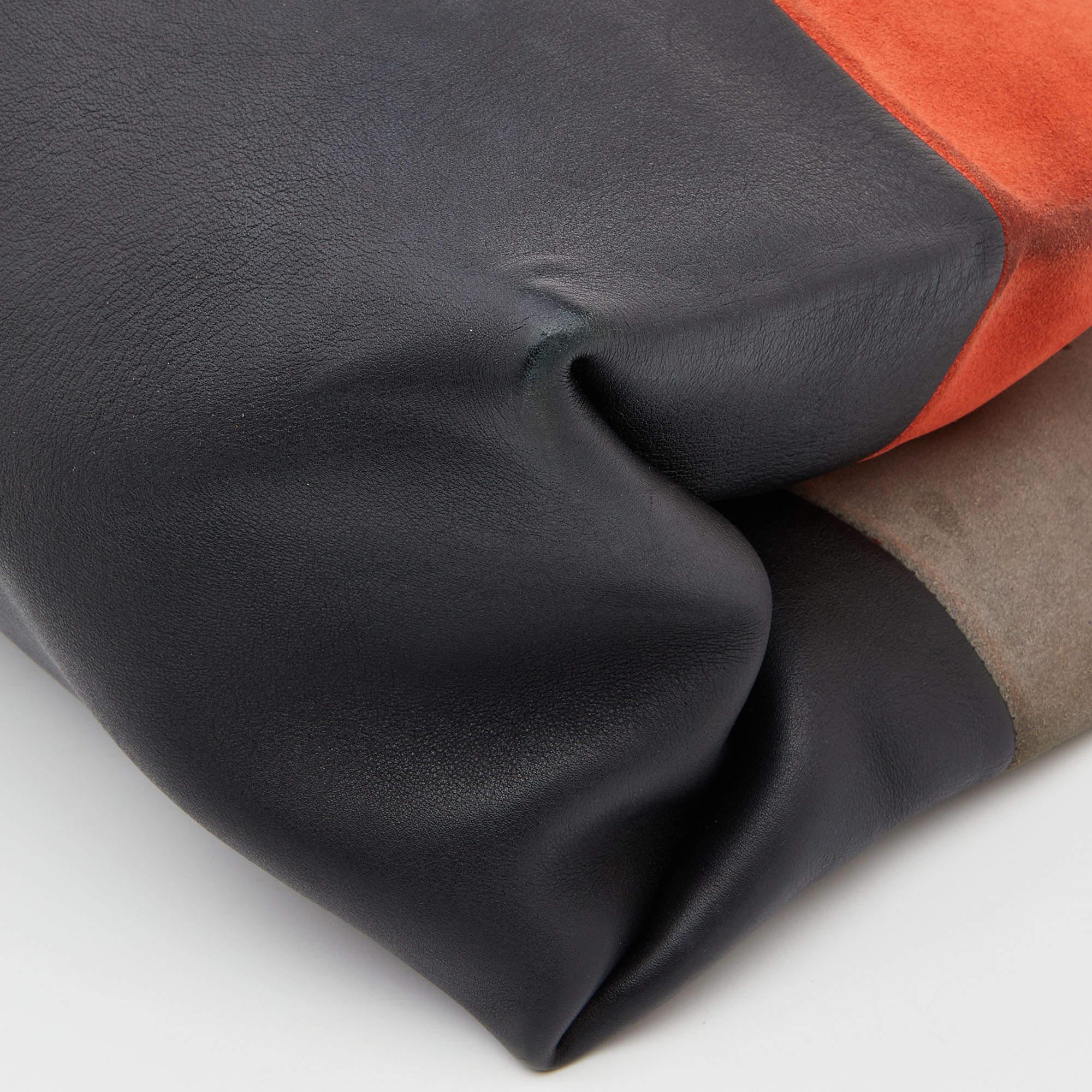 Celine Tricolor Leather And Suede All Soft Shoulder Bag 7