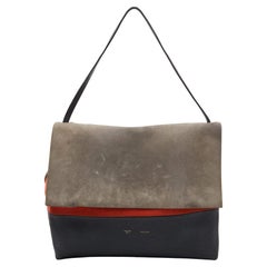 Celine Tricolor Leather And Suede All Soft Shoulder Bag
