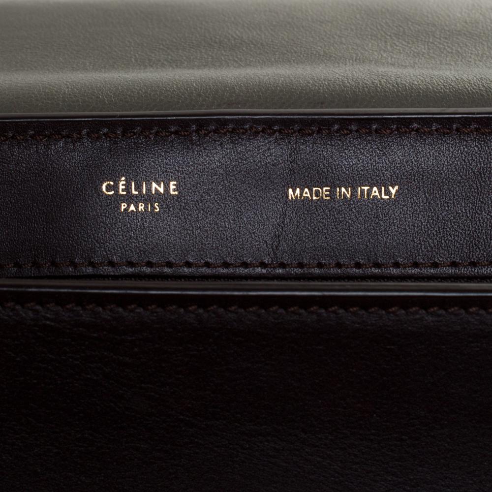 Celine Tricolor Leather and Suede Large Trapeze Bag 2