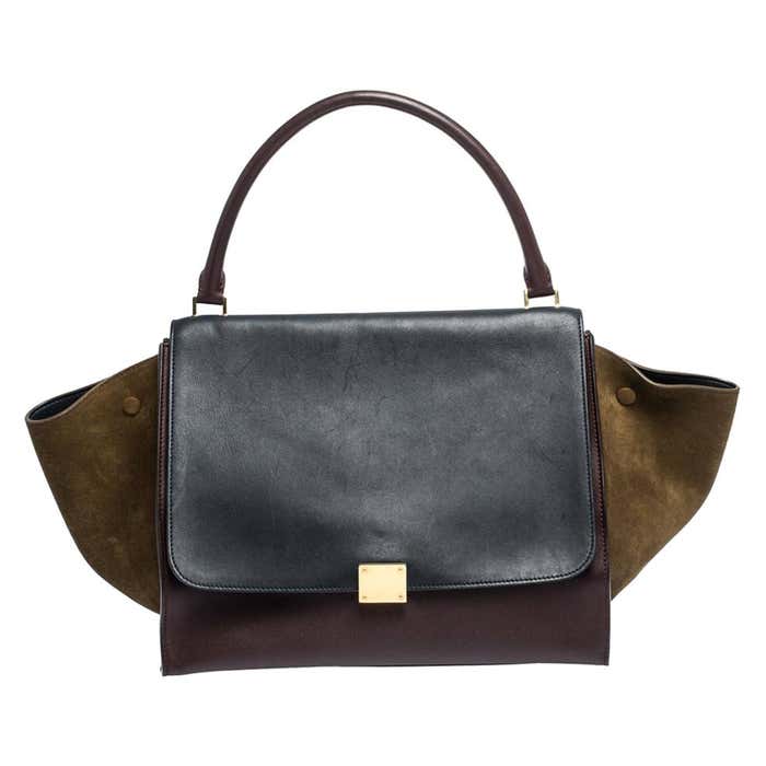 Celine Tricolor Leather and Suede Large Trapeze Bag at 1stDibs | celine ...