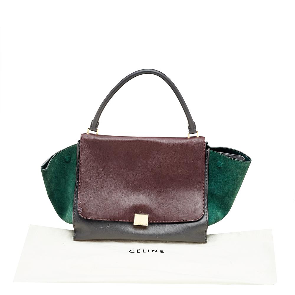 Celine Tricolor Leather And Suede Large Trapeze Top Handle Bag 5