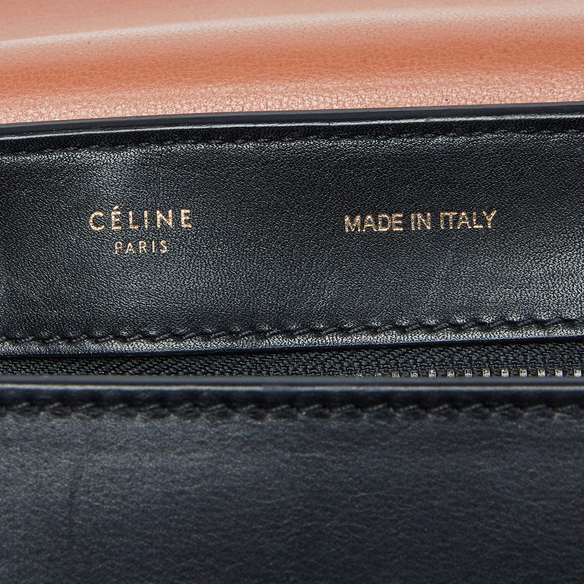 Celine Tricolor Leather and Suede Large Trapeze Top Handle Bag 4